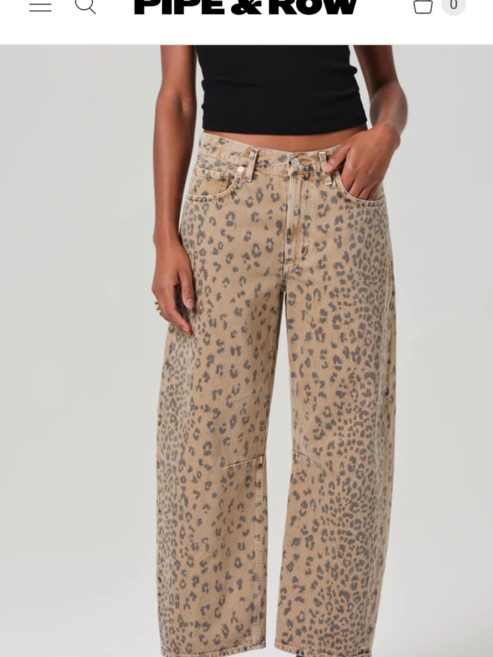 Citizens Of Humanity Leopard Print Miro barrel jeans